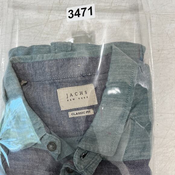 Jachs Shirt Mens Small Blue Classic‎ Fit Woven Board Beach Southwest Button-Up - Picture 9 of 9